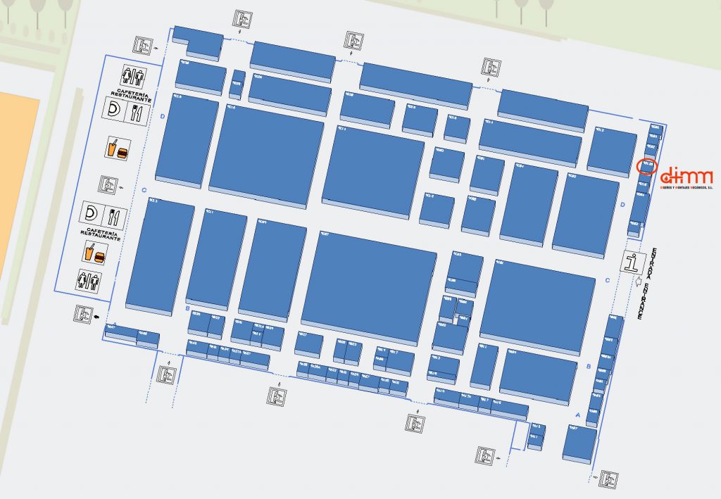 Plano situación dimm en la fiaa pabellón 9